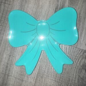 Hobby Lobby The Spring Shop Teal Bow Plate Dish Easter Spring Decor NWT